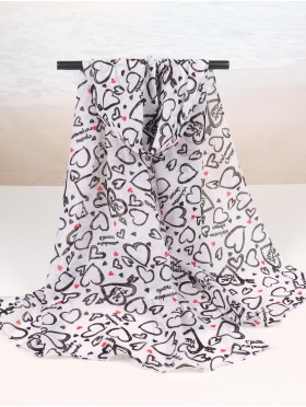  Happy Valentine's Day Silky Scarf 